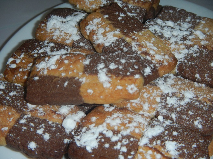 Французское печенье Сабле - вкусное двухцветное песочное печенье
