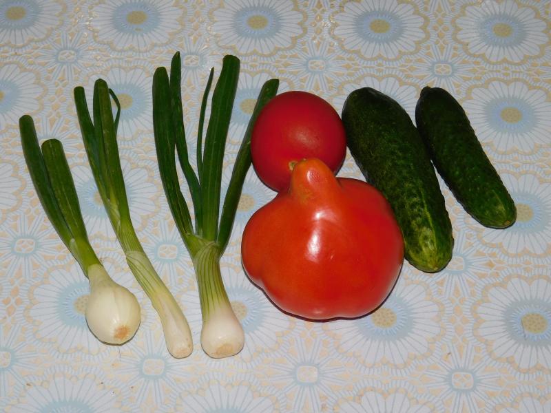 овощной салат с творогом