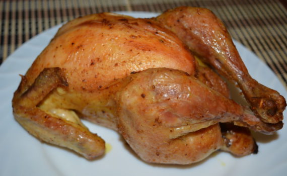 Фаршированная курица с хрустящей корочкой запеченная в духовке