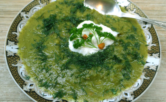 Овощной суп-пюре из зеленых овощей
