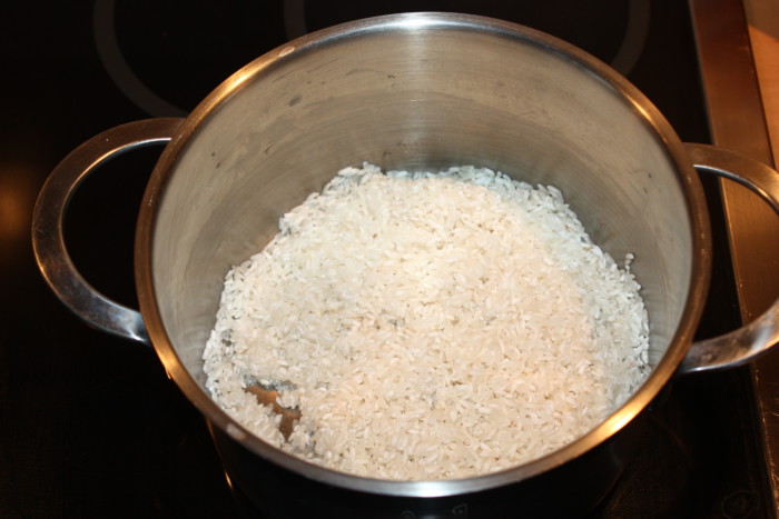 Молочная рисовая каша с тыквой