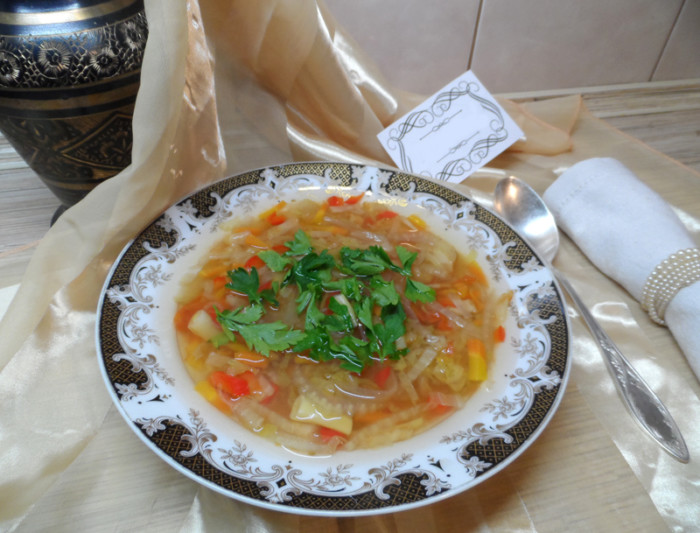 Овощной суп с сельдереем