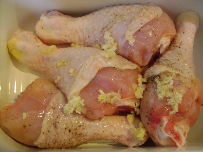 Куриные голени в духовке - в майонезе, с чесноком и специями