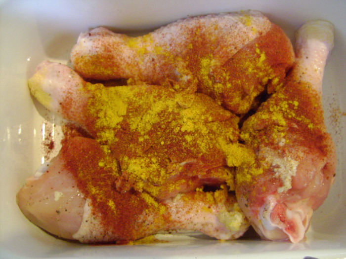 Куриные голени в духовке - в майонезе, с чесноком и специями