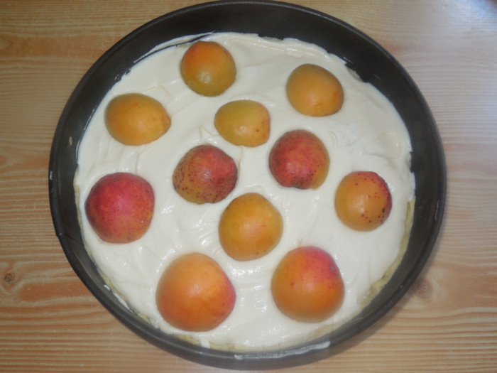 Творожный чизкейк с абрикосами