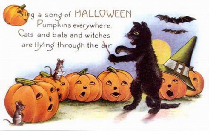 Страшные открытки с днем Хэллоуина