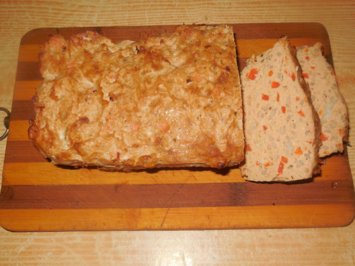 Куриный хлебец в духовке или запеканка из куриного филе с рисом и овощами