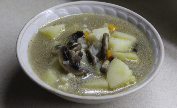 Сливочный суп с грибами и цветной капустой - вкусный и нежный