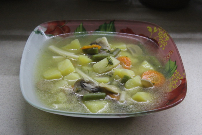Овощной суп со стручковой фасолью без мяса - простой, вкусный и диетический