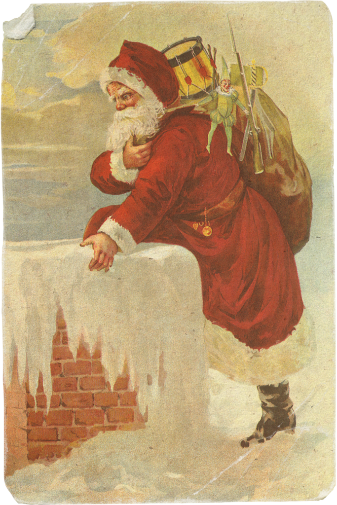 Прикольные старинные открытки с Рождеством