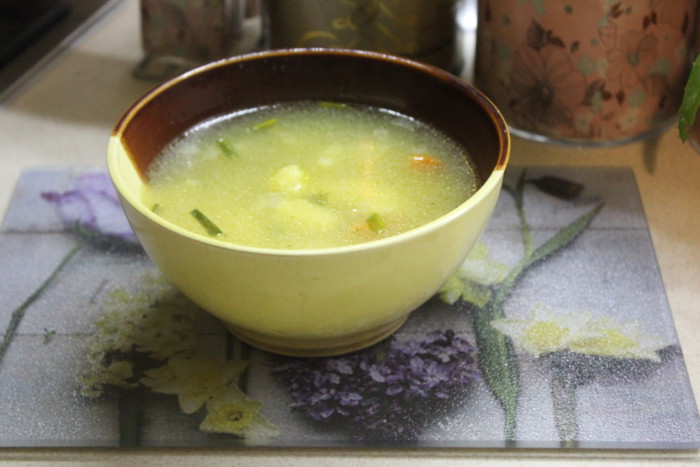 Гороховый суп на сливочном масле вегеарианский